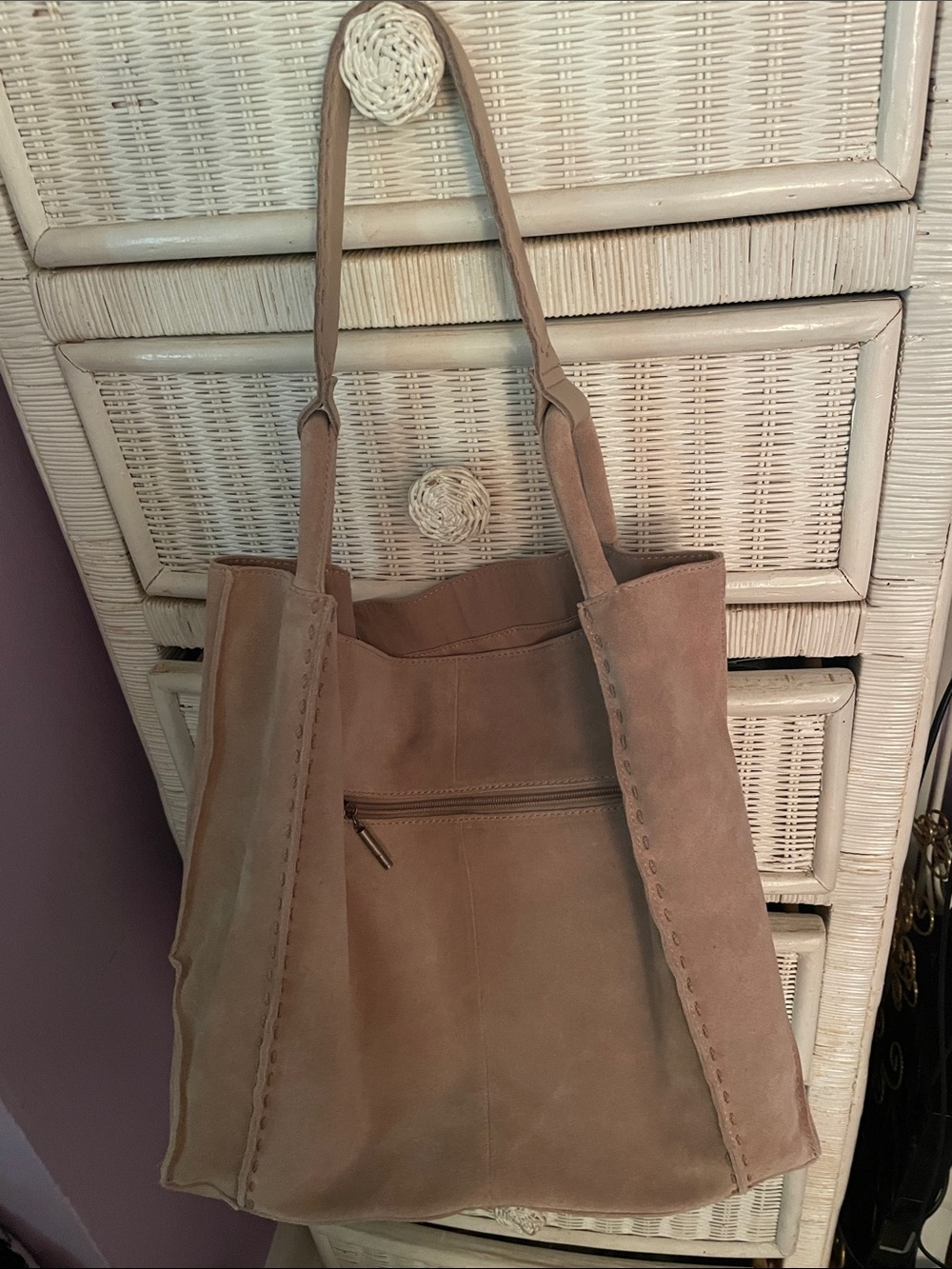 The Sak / large Soft Taupe Suede Tote Bag - Picture 2 of 11